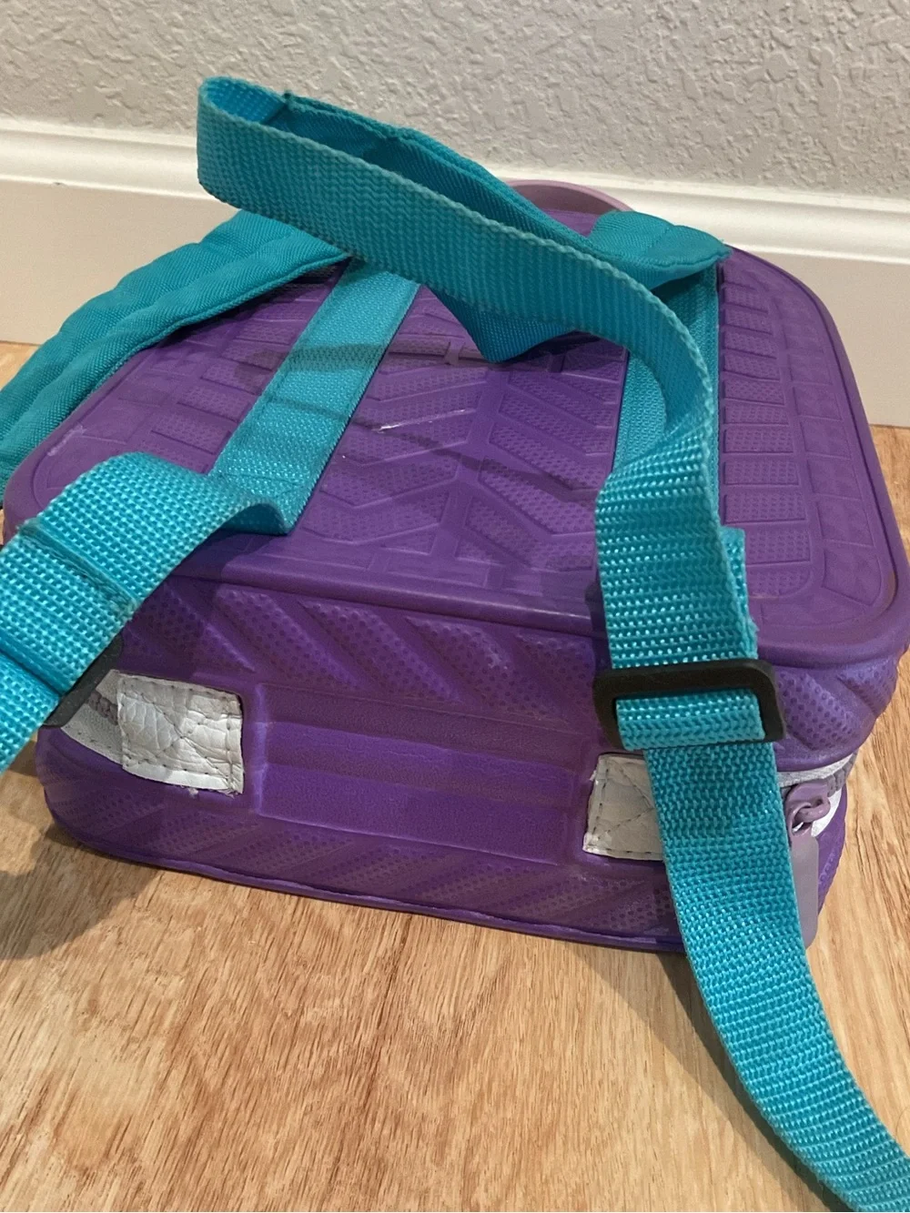 Crocs durable Backpack purple with Teal adjustable Straps zipper closure school